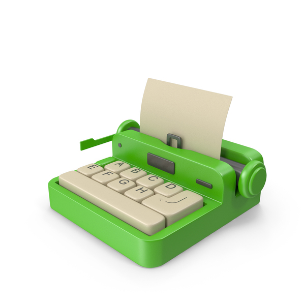 Typewriter Green PNG & PSD Images Typewriter Green PNG & PSD Images