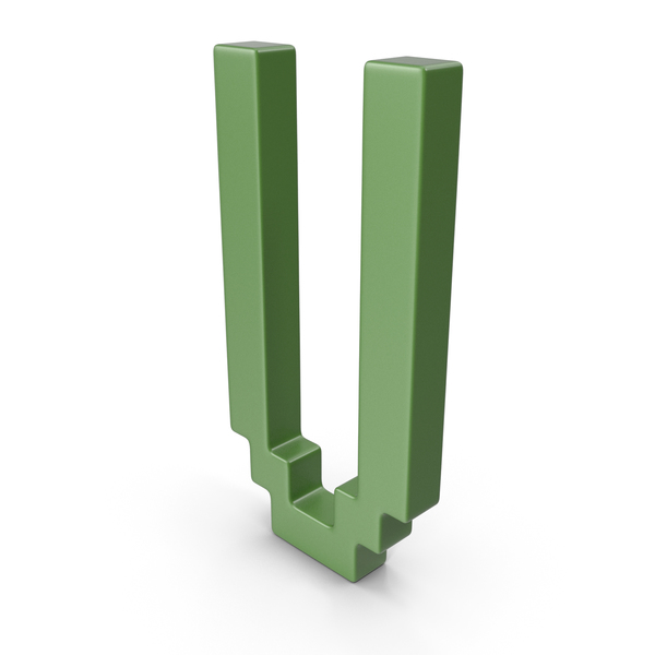 Language: U Letter Green PNG & PSD Images