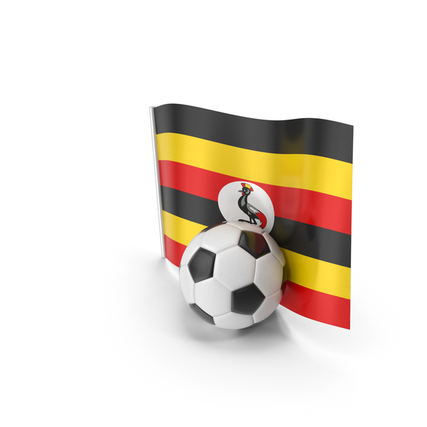 Uganda Flag With Foot Ball PNG & PSD Images