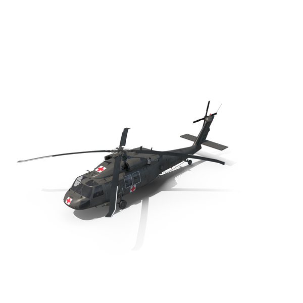 Military Transport: UH-60L Blackhawk MEDEVAC Helicopter PNG & PSD Images