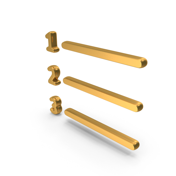 Computer: UI Icon List Numbers Gold PNG & PSD Images Computer: UI Icon List Numbers Gold PNG & PSD Images