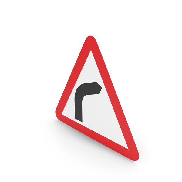 UK Bend To Right Sign PNG & PSD Images