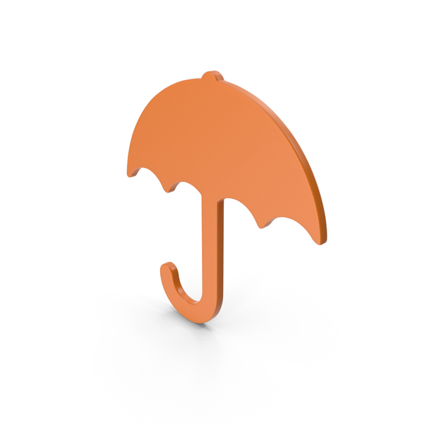 Symbols: Umbrella Orange Icon PNG & PSD Images