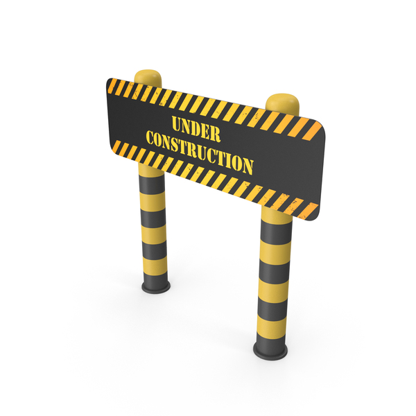 Traffic Signs: Under Construction Sign PNG & PSD Images