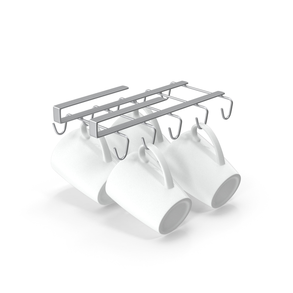 Coffee Cup: Under Shelf Mug Holder with Mugs PNG & PSD Images Coffee Cup: Under Shelf Mug Holder with Mugs PNG & PSD Images