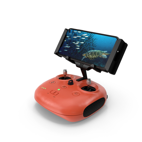 带有智能手机PNG和PSD图像的水下无人机控制器