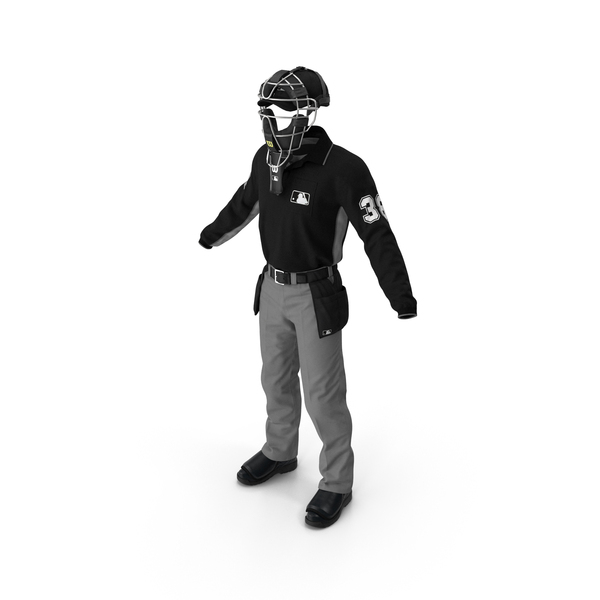 Uniform for Baseball Umpire with Mask PNG & PSD Images