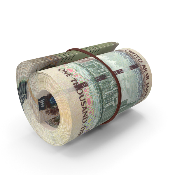 United Arab Emirates Dirham Banknote Roll PNG & PSD Images United Arab Emirates Dirham Banknote Roll PNG & PSD Images