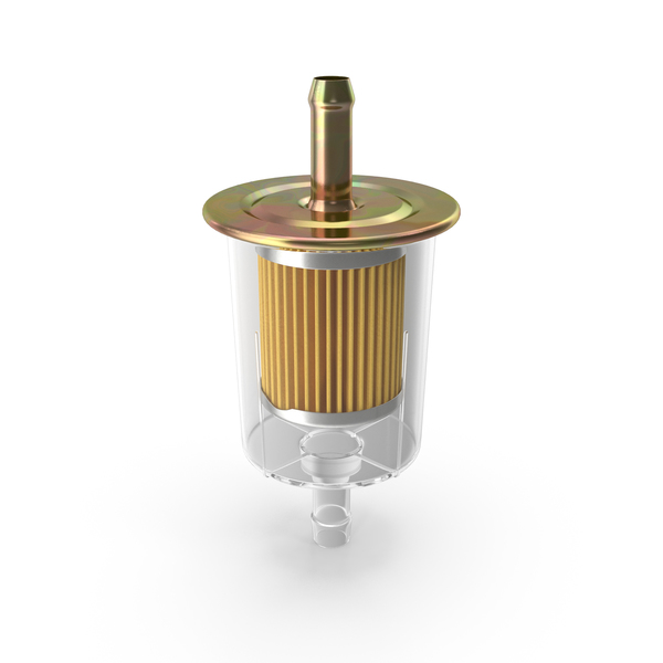 Oil: Universal Inline Fuel Filter with Metal Cap PNG & PSD Images
