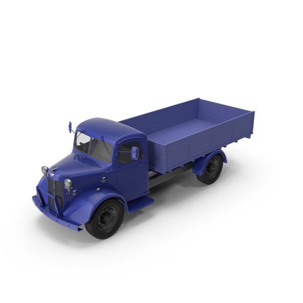 Transporter: Unloaded Blue Vintage Truck PNG & PSD Images