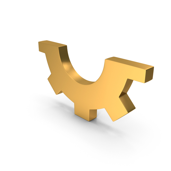 Symbols: Up Half Gear Setting PNG & PSD Images
