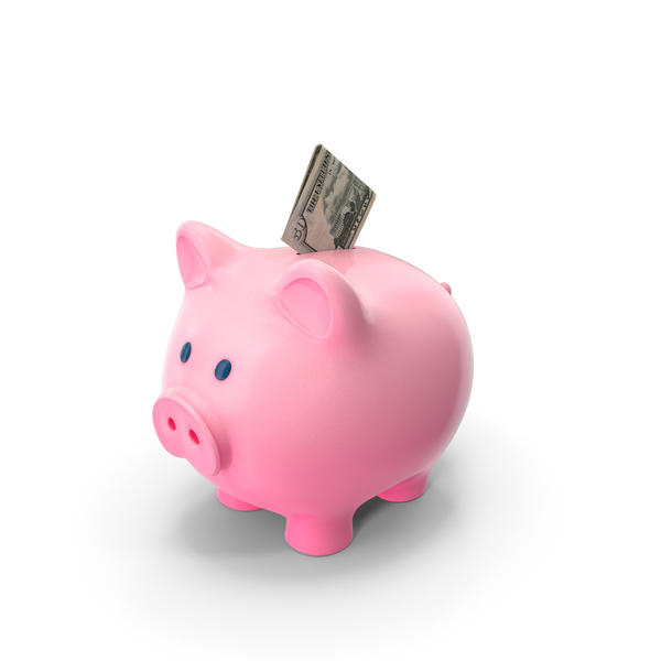 Fifty Dollar Bill: US 50 Dollars Note Folded Piggy Bank Save PNG & PSD Images