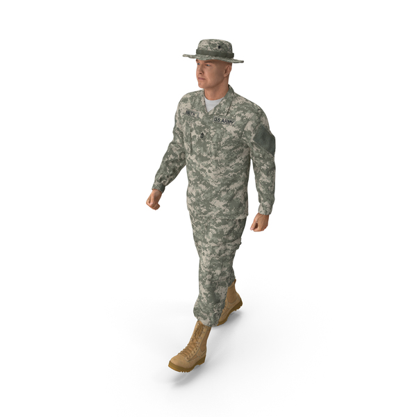 Man: US Army Soldier Combat Uniform Marching PNG & PSD Images