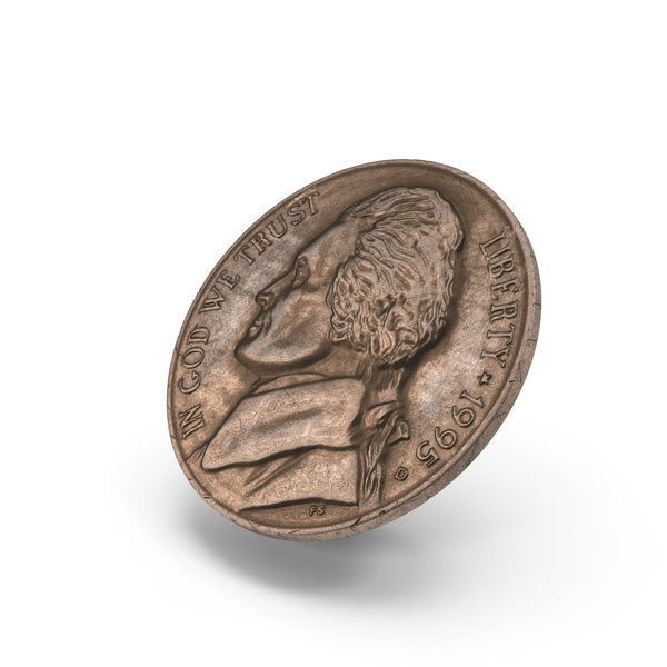 Coin: US Nickel Aged PNG & PSD Images