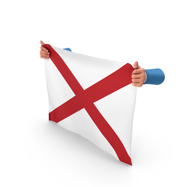 USA States Alabama Two Hand Holding Corners Flag PNG & PSD Images