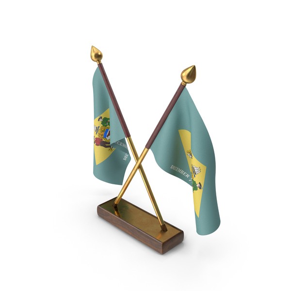 Flag: USA States Delaware 2 Crossed Flags Stand PNG & PSD Images Flag: USA States Delaware 2 Crossed Flags Stand PNG & PSD Images