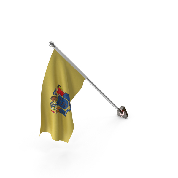USA States New Jersey Wall Flag Stand PNG & PSD Images