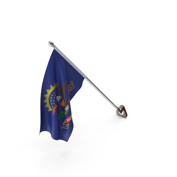 USA States North Dakota Wall Flag Stand PNG & PSD Images