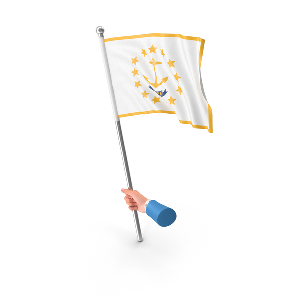 USA States Rhode Island Single Hand Hold Flag PNG & PSD Images USA States Rhode Island Single Hand Hold Flag PNG & PSD Images