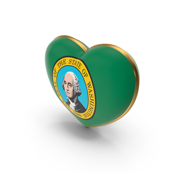 USA States Washington Flag Heart Dual Side PNG & PSD Images USA States Washington Flag Heart Dual Side PNG & PSD Images