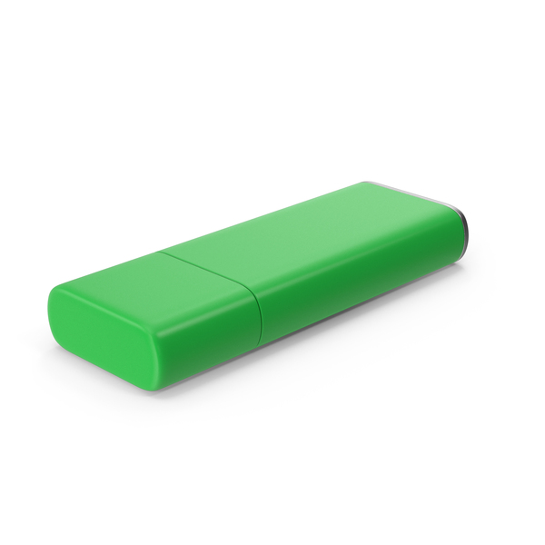 USB Flash Drive Green PNG & PSD Images