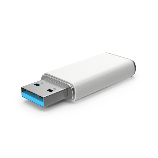 USB Flash Drive White PNG & PSD Images