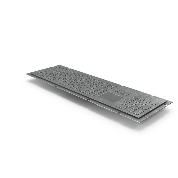 Computer: Used Industrial Metal Keyboard PNG & PSD Images