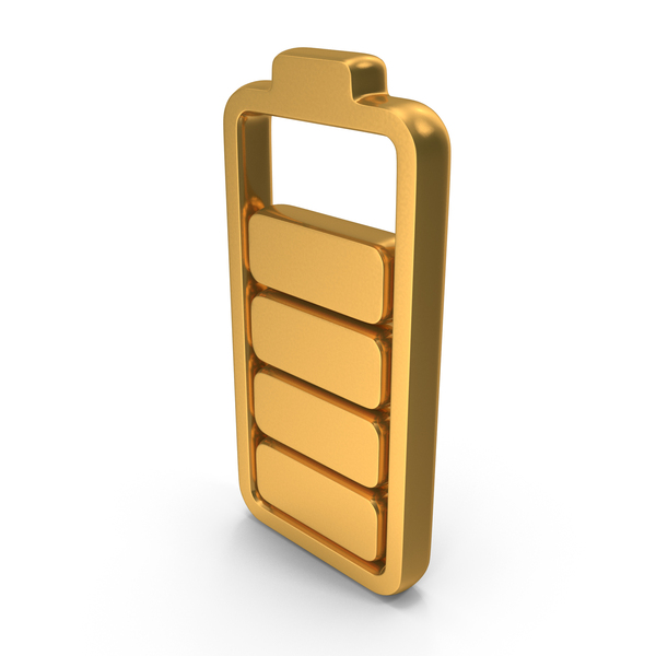User Interface Experience Icon Battery 4 Bars Gold PNG & PSD Images