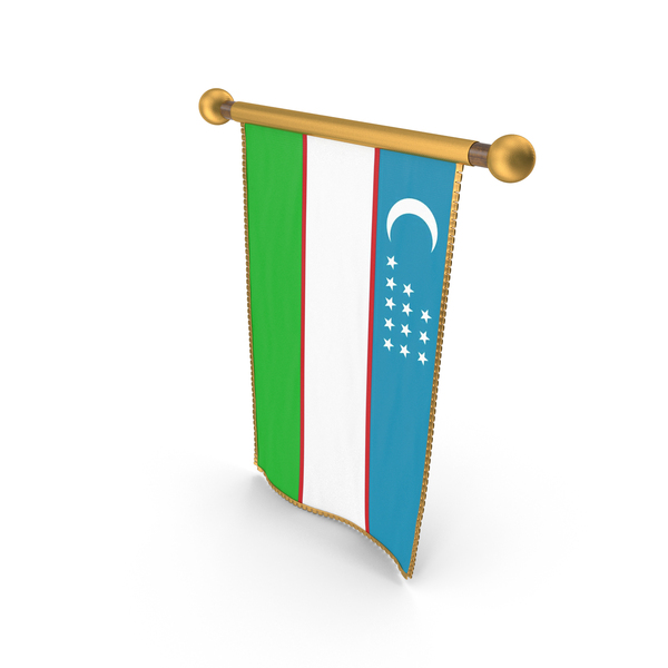 Uzbekistan Country Hanging Flag Design PNG & PSD Images