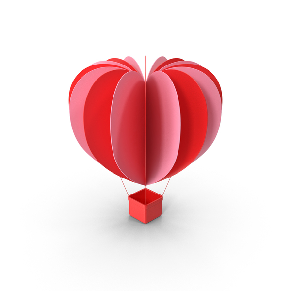 Balloons: Valentine's Hot Air Balloon PNG & PSD Images