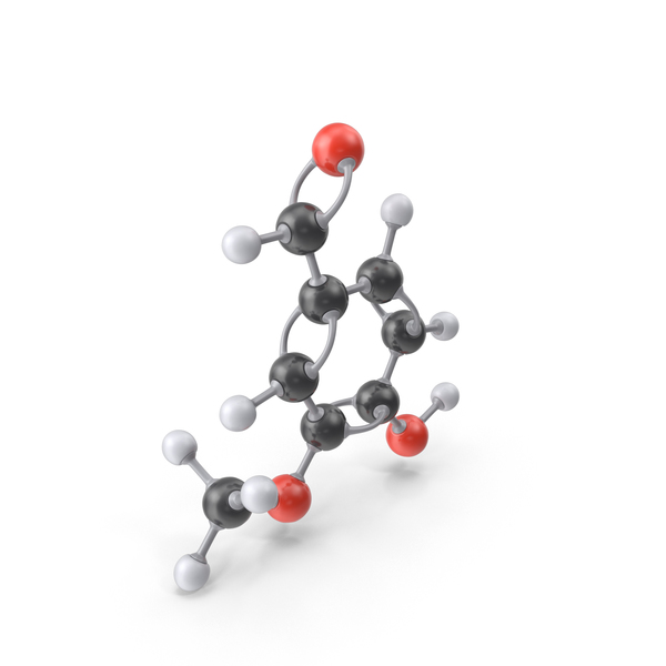 Vanillin Molecule PNG & PSD Images Vanillin Molecule PNG & PSD Images