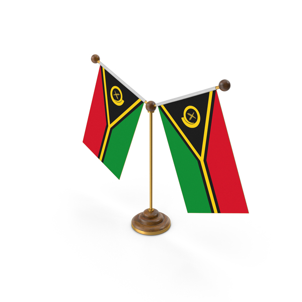 Vanuatu Country Y Shaped Double Table Flag Stand PNG & PSD Images