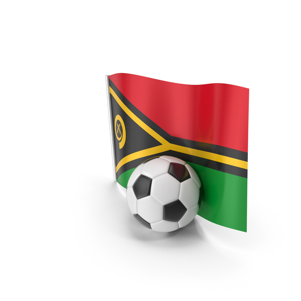 Vanuatu Flag With Foot Ball PNG & PSD Images