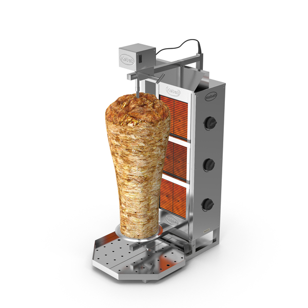 Machine: Vertical Rotisserie Grill With Doner Kebab PNG & PSD Images