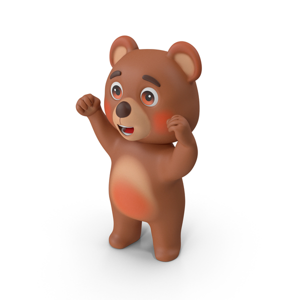 Cartoon Bear: Victory Pose PNG & PSD Images Cartoon Bear: Victory Pose PNG & PSD Images