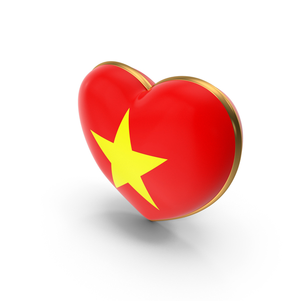 Vietnam Country Heart Flag Dual Shade Metallic Solid PNG & PSD Images Vietnam Country Heart Flag Dual Shade Metallic Solid PNG & PSD Images
