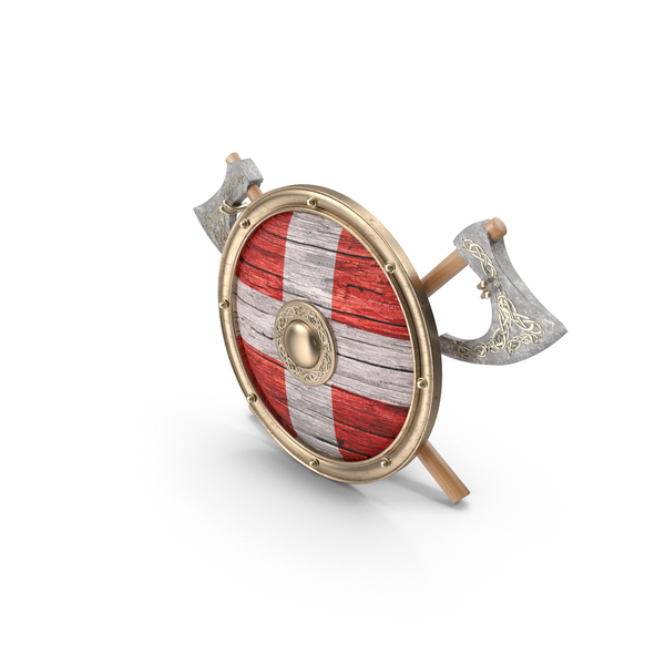 Weapons: Viking Shield And Crossed Axes PNG & PSD Images