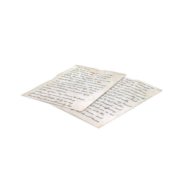 Letter: Vintage Handwritten Letters PNG & PSD Images