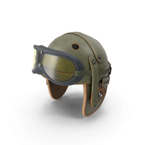 Flight: Vintage Helmet and Goggles Off PNG & PSD Images