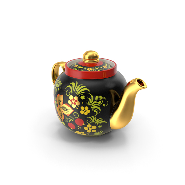 Samovar: Vintage Khokhloma Ornament Teapot PNG & PSD Images Samovar: Vintage Khokhloma Ornament Teapot PNG & PSD Images