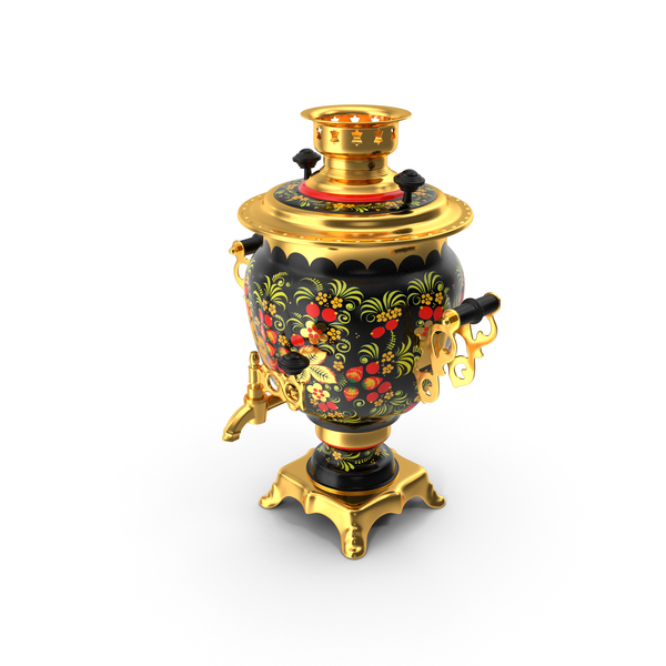 Vase: Vintage Khokhloma Samovar PNG & PSD Images Vase: Vintage Khokhloma Samovar PNG & PSD Images