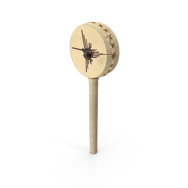 Vintage Pellet Drum Folk Instrument PNG & PSD Images