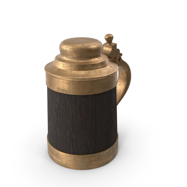 Glass: Vintage Wooden Beer Mug with Closed Cap PNG & PSD Images Glass: Vintage Wooden Beer Mug with Closed Cap PNG & PSD Images