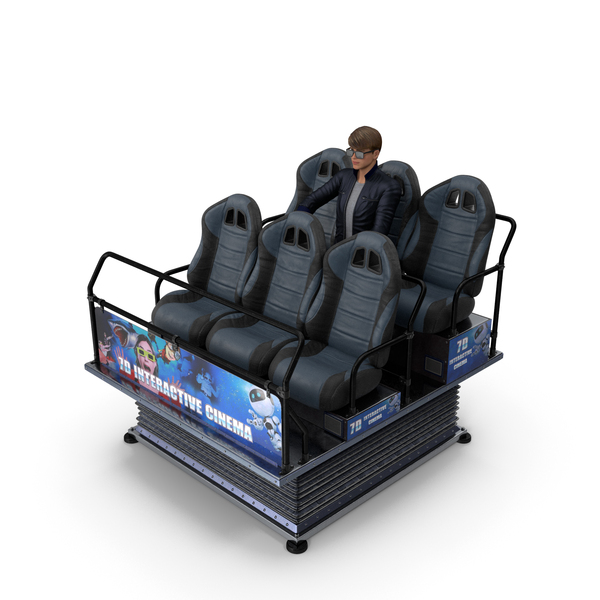 Theatre Chair: Virtual Reality 7D with Teenage Boy PNG & PSD Images