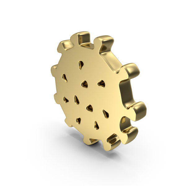 Bacteria: Virus Icon Gold PNG & PSD Images