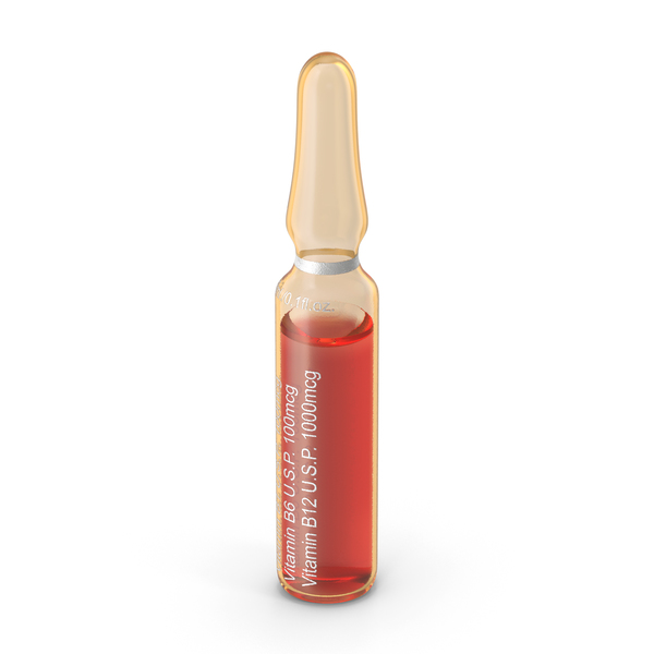 Vial: Vitamin B Complex 3ml Amber Ampoule PNG & PSD Images