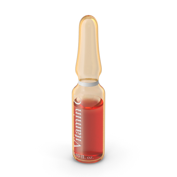 Vial: Vitamin C 1ml Amber Ampoule PNG & PSD Images