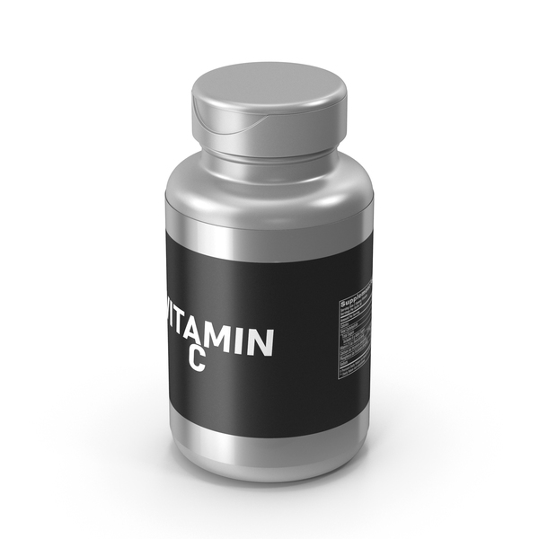 Medicine Bottle: Vitamin C Jar PNG & PSD Images