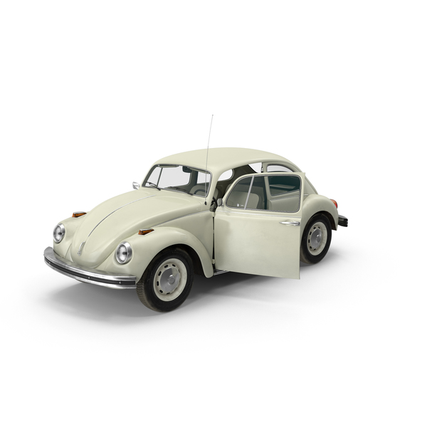 Hatchback: Volkswagen Beetle 1968 White PNG & PSD Images