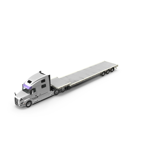 Semi: Volvo Truck With Axle Extendable Trailer PNG & PSD Images Semi: Volvo Truck With Axle Extendable Trailer PNG & PSD Images